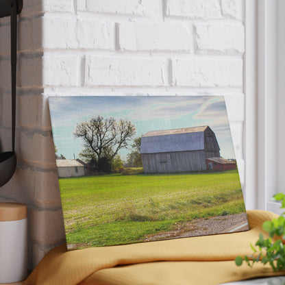 U R There Photography North Gera Road Red Rustic Farmhouse Tempered-Glass Cutting Board