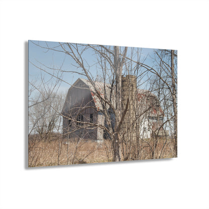 U R There Photography Hill Road Hidden Grey III Rustic Farmhouse Acrylic Wall Print