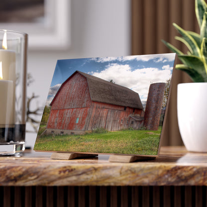 Baldwin Road Red Rustic Farmhouse Decorative Ceramic Tile 6" × 8" Glossy