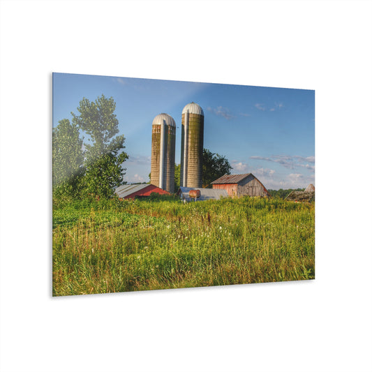 U R There Photography Morrish Road Silos II Rustic Farmhouse Acrylic Wall Print