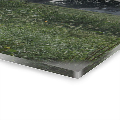 U R There Photography Hill Road Grey in the Fog Rustic Farmhouse Acrylic Wall Print