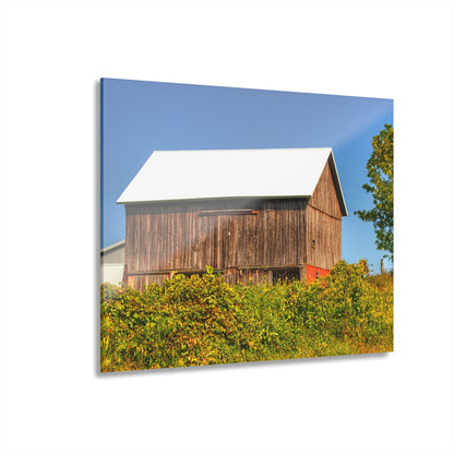 U R There Photography Hilltop High Grey Rustic Farmhouse Acrylic Wall Print