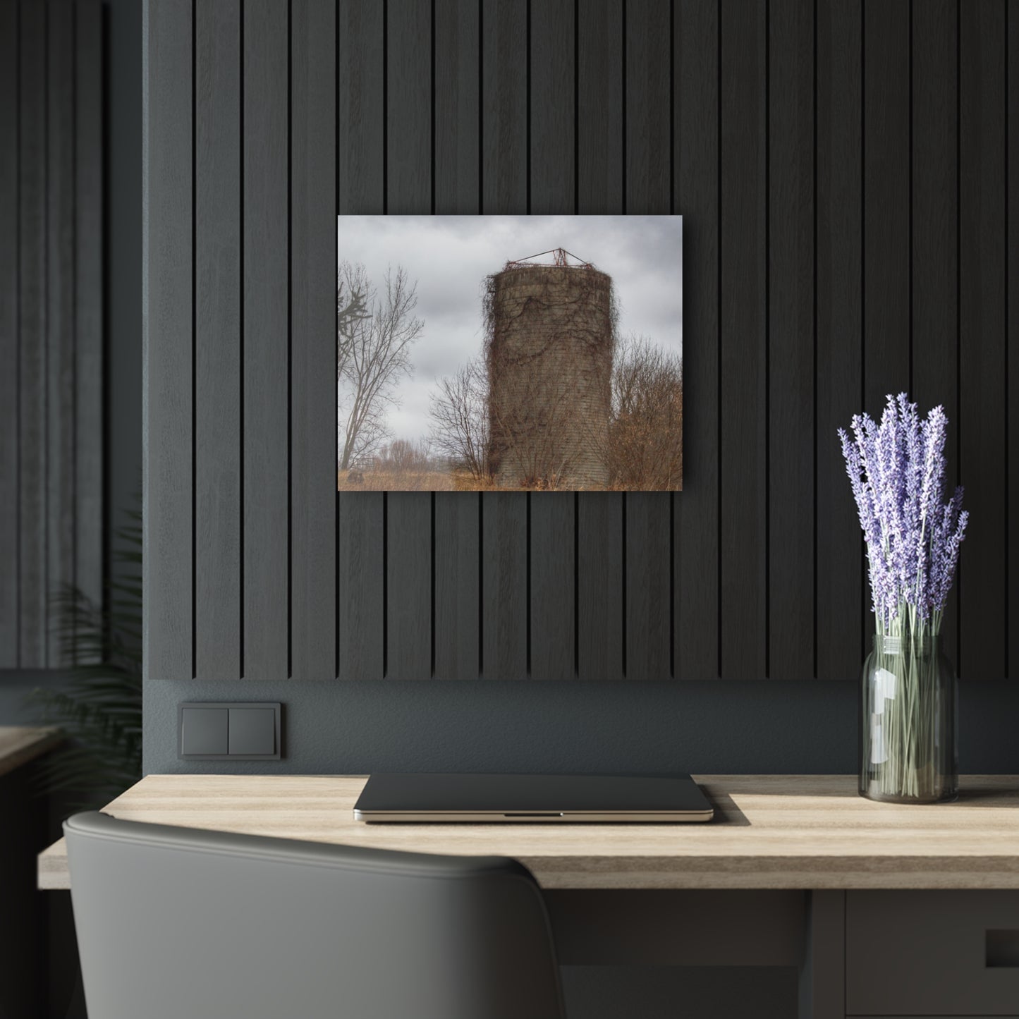 U R There Photography West Barnes Lake Silo Rustic Farmhouse Acrylic Wall Print