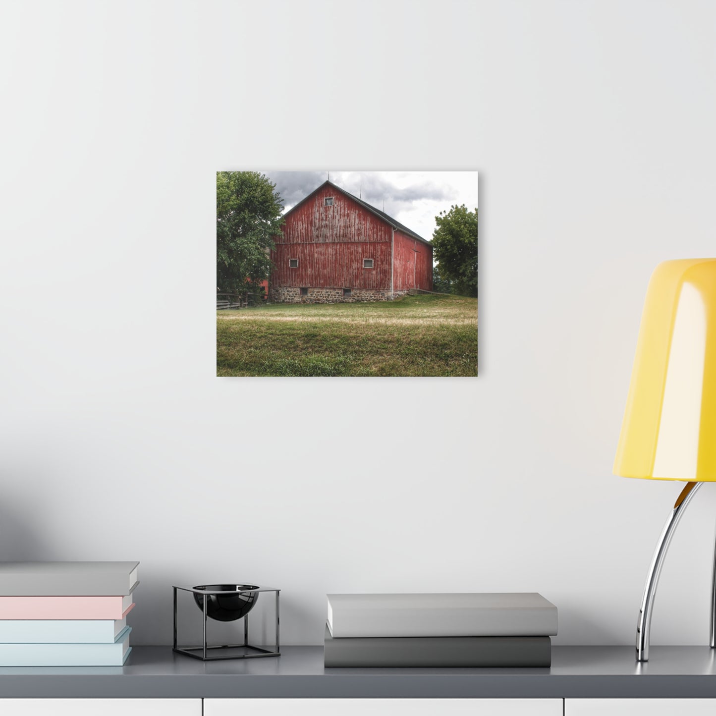 U R There Photography Five Lakes Red II Rustic Farmhouse Acrylic Wall Print
