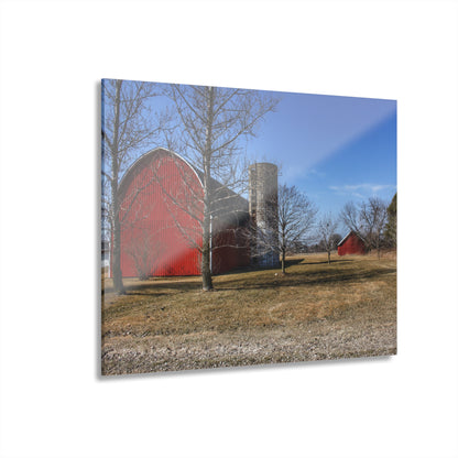 U R There Photography Romeo Plank Road Reds I Rustic Farmhouse Acrylic Wall Print