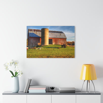 U R There Photography Peck Road Red and Silo Rustic Farmhouse Acrylic Wall Print