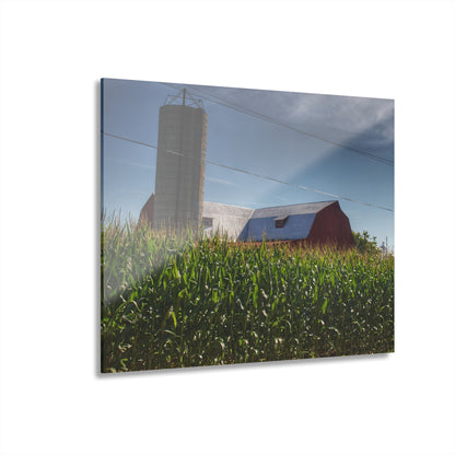 U R There Photography Above the Corn on Tuscola Road Rustic Farmhouse Acrylic Wall Print