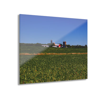 U R There Photography Otter Lake Road Farm Across the Field Rustic Farmhouse Acrylic Wall Print