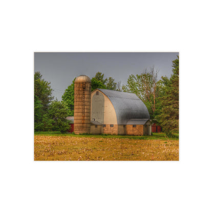 U R There Photography Carpenter Road White II Rustic Farmhouse Decorative Ceramic Tile