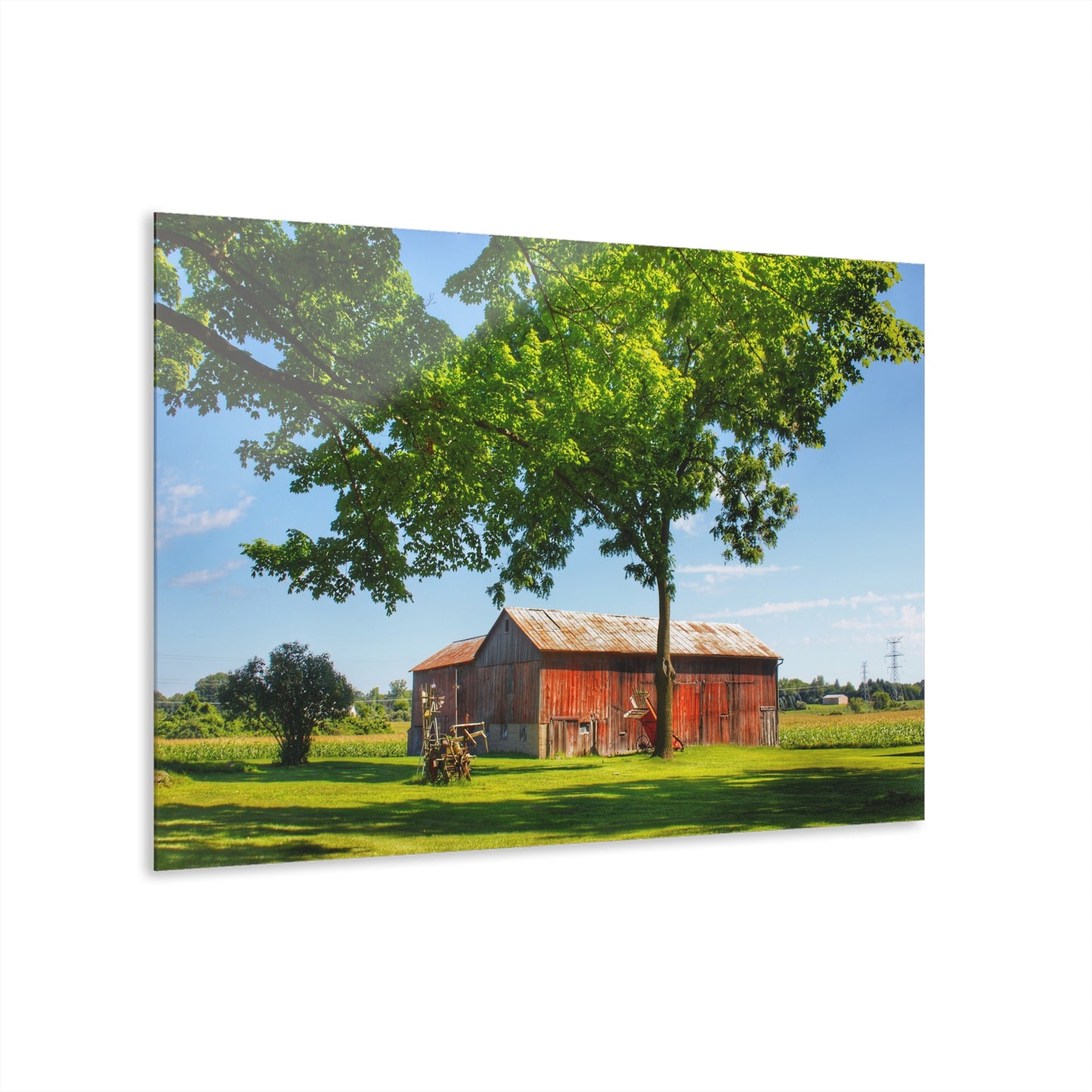 U R There Photography Hunters Creek Little Red Cow Barn Rustic Farmhouse Acrylic Wall Print
