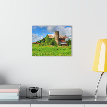 U R There Photography Slattery Rusted Red Rustic Farmhouse Acrylic Wall Print