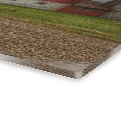 U R There Photography Murray Road Red Rustic Farmhouse Acrylic Wall Print