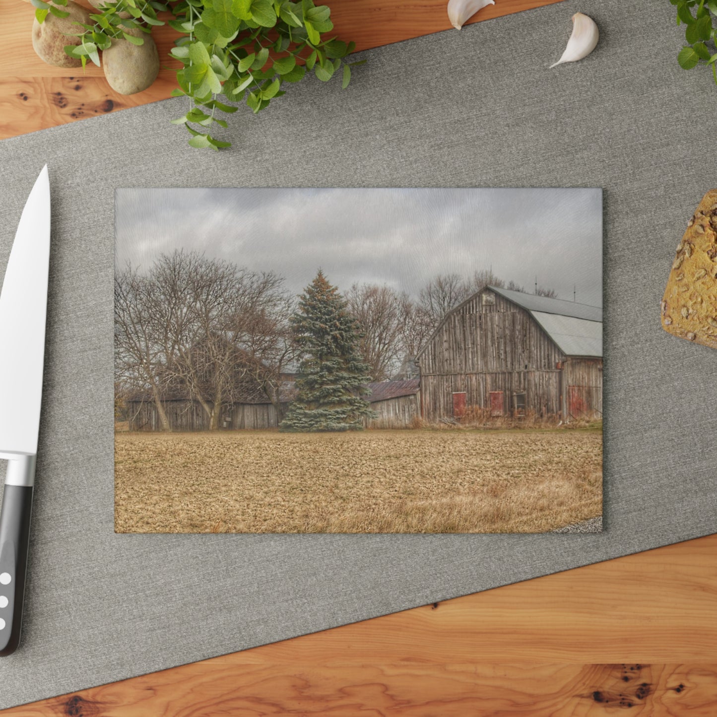 Barn Boutique Rustic Tempered-Glass Cutting Board| Frankenmuth Flint Street Farm