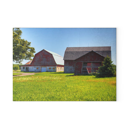 U R There Photography Atwell Road Trio Rustic Farmhouse Tempered-Glass Cutting Board