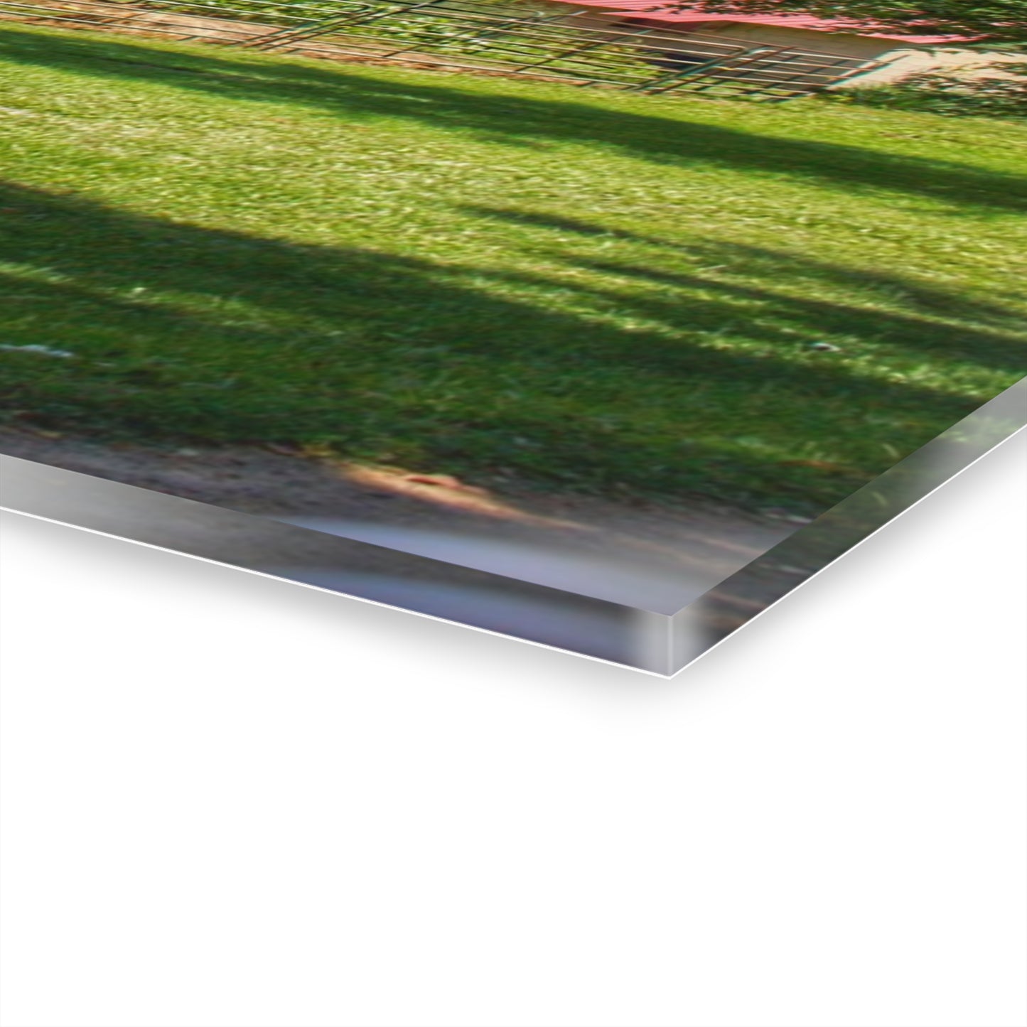 U R There Photography Harris Road Red Rustic Farmhouse Acrylic Wall Print