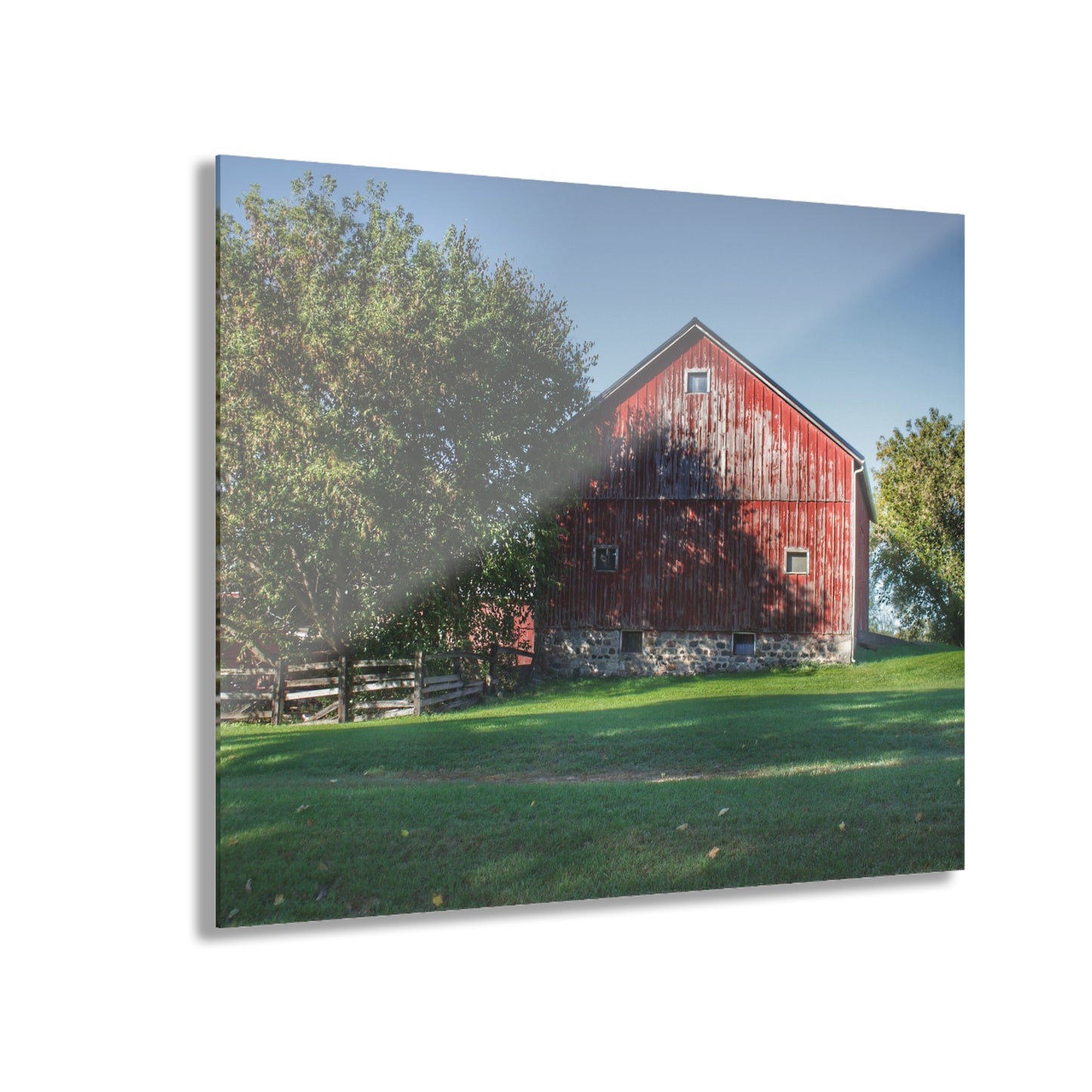 U R There Photography Five Lakes Red III Rustic Farmhouse Acrylic Wall Print