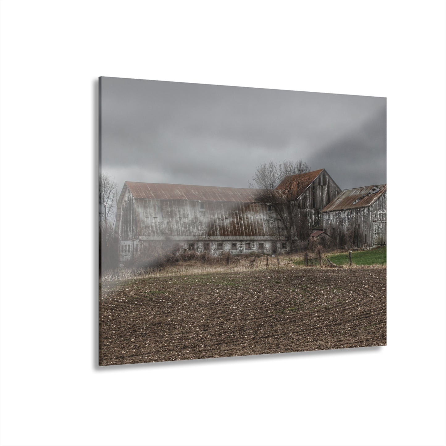 U R There Photography Rusted and Grey on Newark Road Rustic Farmhouse Acrylic Wall Print