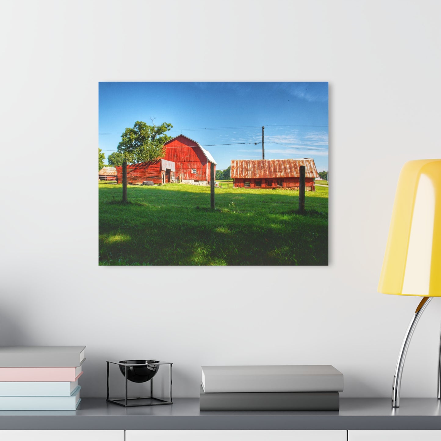 U R There Photography Frances Road Reds II Rustic Farmhouse Acrylic Wall Print