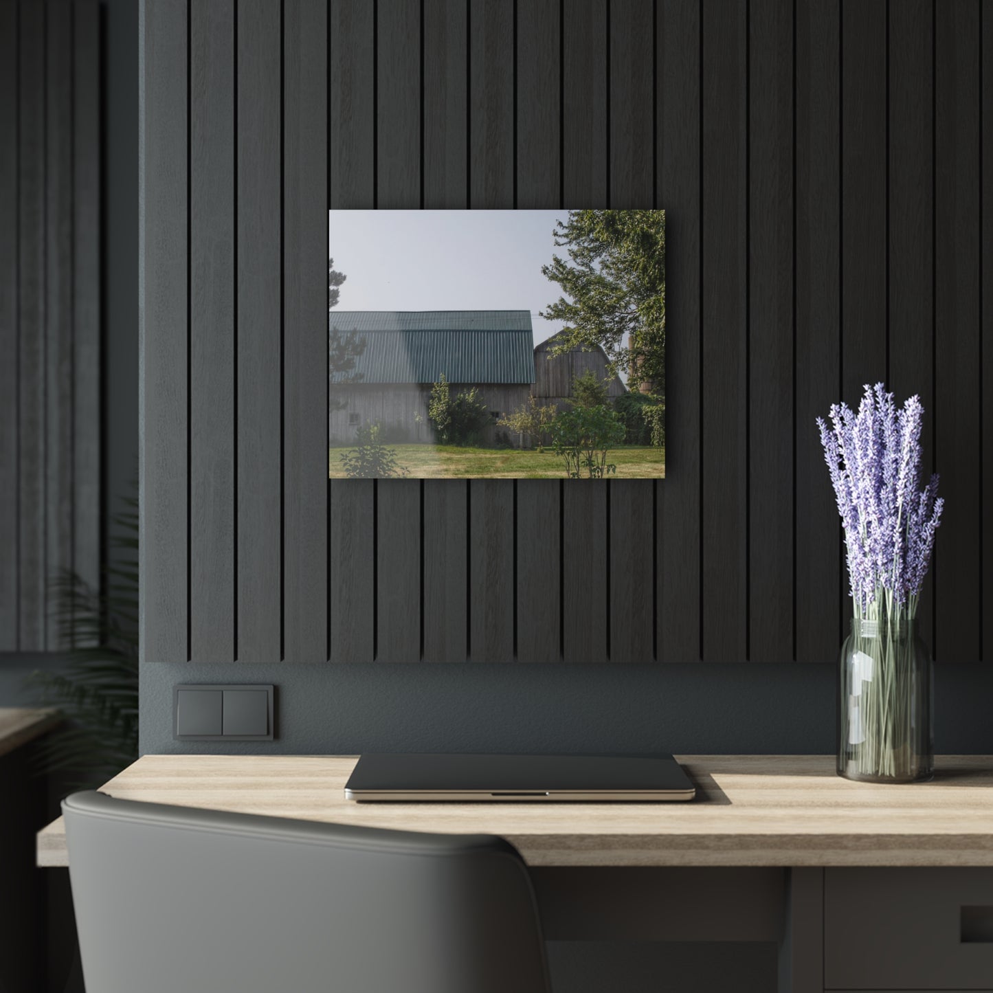 U R There Photography Bordman Road Greys Rustic Farmhouse Acrylic Wall Print