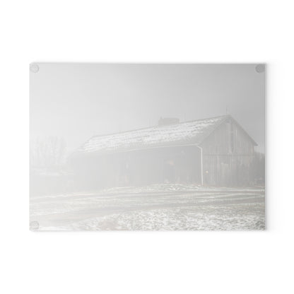 U R There Photography Wilder Road Grey in Spring Rustic Farmhouse Tempered-Glass Cutting Board