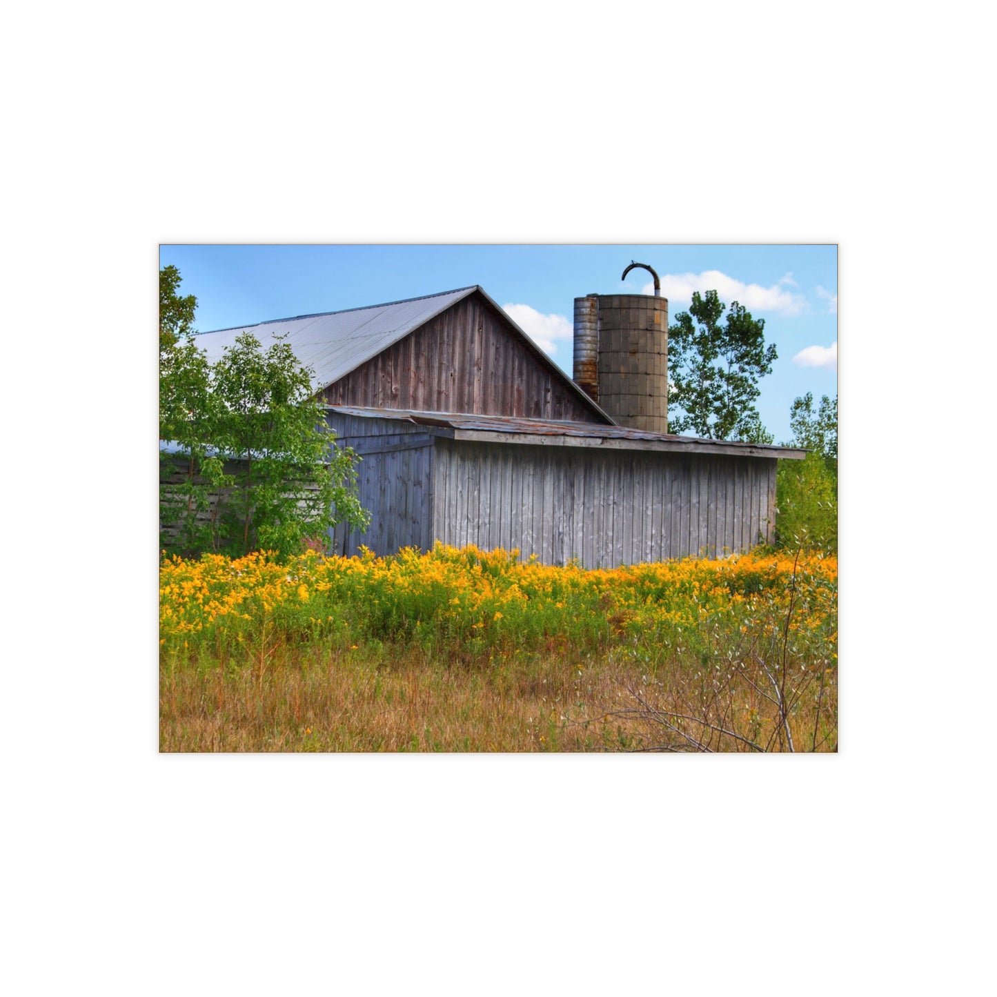 U R There Photography Church Road Grey II Rustic Farmhouse Decorative Ceramic Tile
