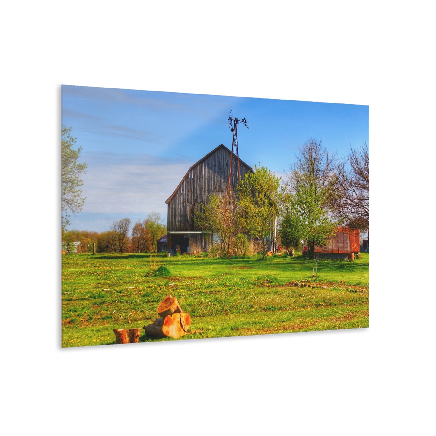 U R There Photography Sohn Road Grey Rustic Farmhouse Acrylic Wall Print