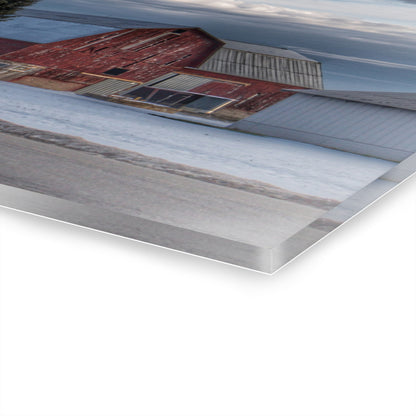 U R There Photography Glover Road Red Rustic Farmhouse Acrylic Wall Print