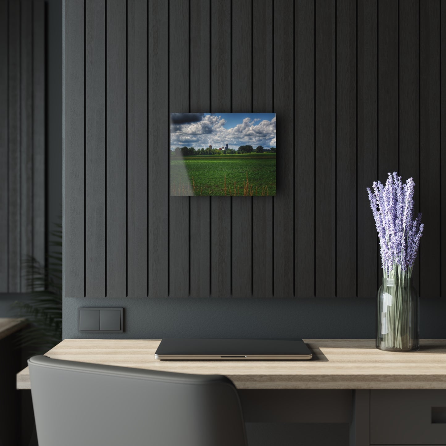 U R There Photography Farm from a Distance Rustic Farmhouse Acrylic Wall Print