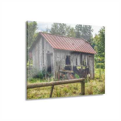 U R There Photography Silverwood Rusted Grey Shack Rustic Farmhouse Acrylic Wall Print