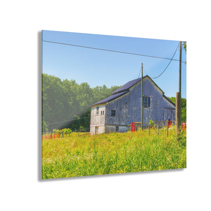 U R There Photography Greenwood Road Whitewash Grey Rustic Farmhouse Acrylic Wall Print