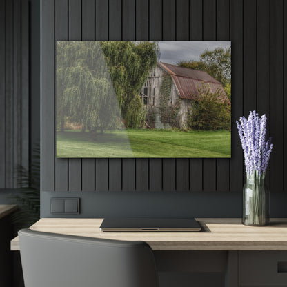 U R There Photography McDowell Road Grey Rustic Farmhouse Acrylic Wall Print