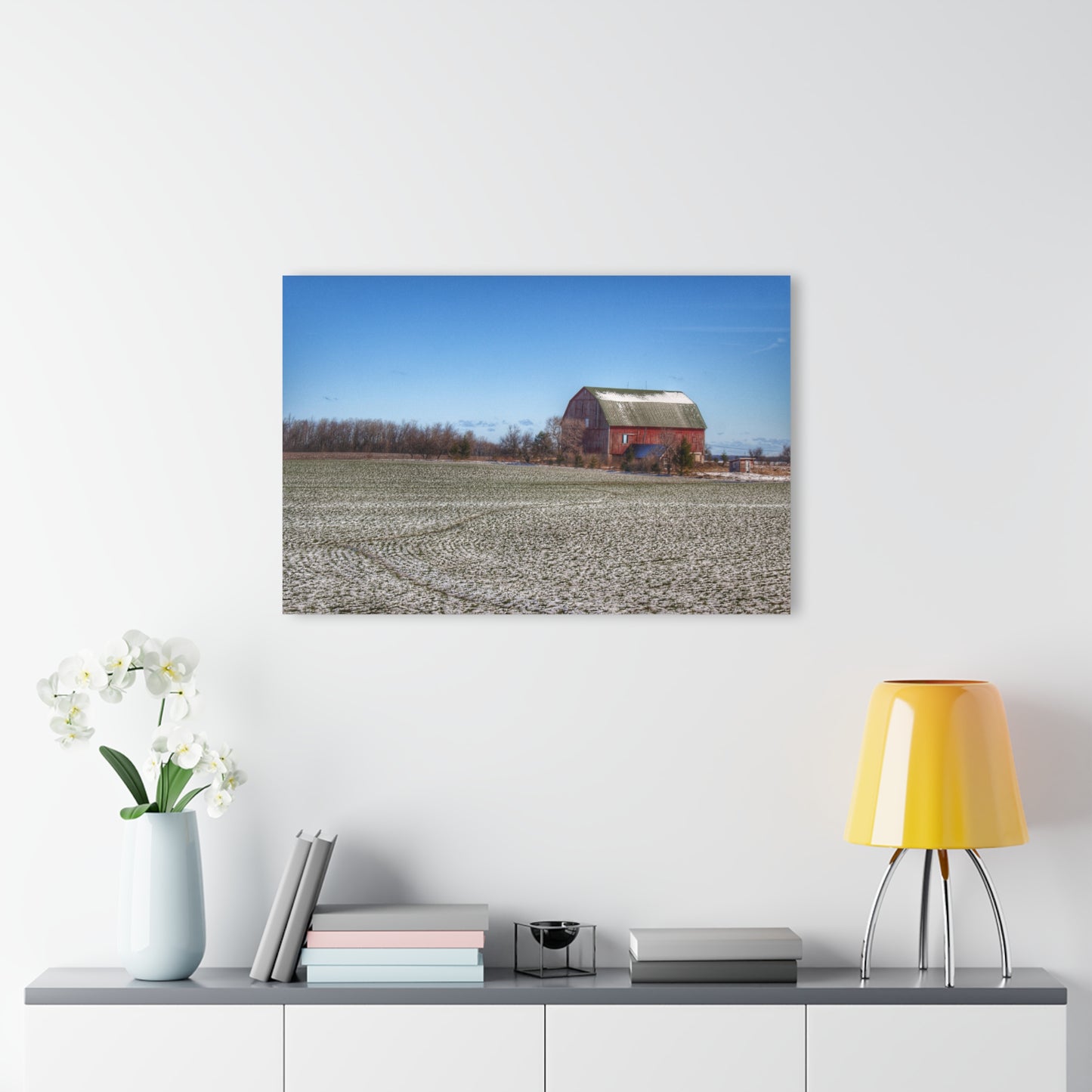U R There Photography Early Spring Red I Rustic Farmhouse Acrylic Wall Print