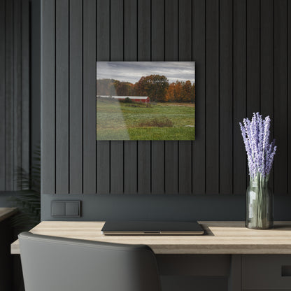 U R There Photography Bronson Lake Hidden Red I Rustic Farmhouse Acrylic Wall Print