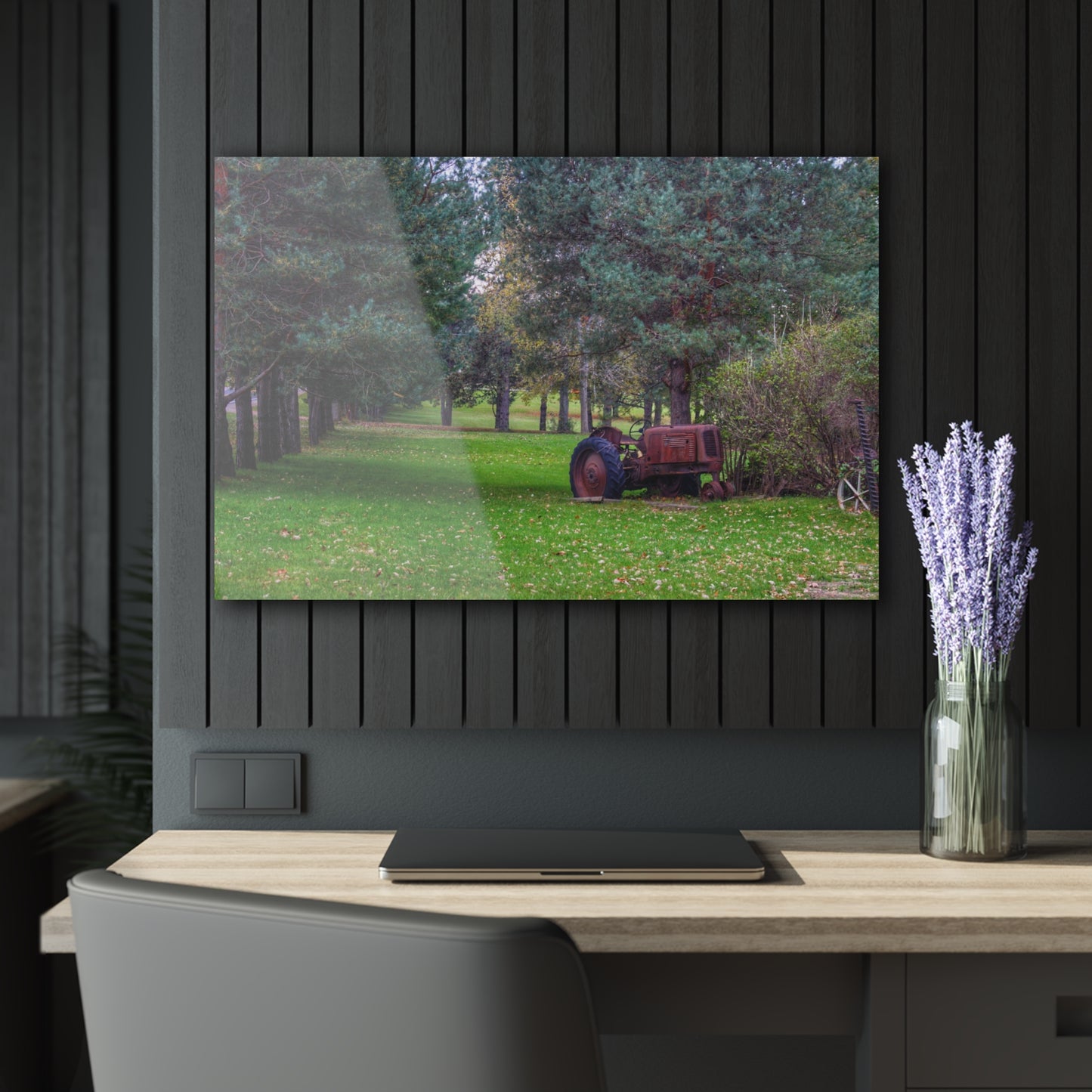 U R There Photography Casey Road Yard Art II Rustic Farmhouse Acrylic Wall Print