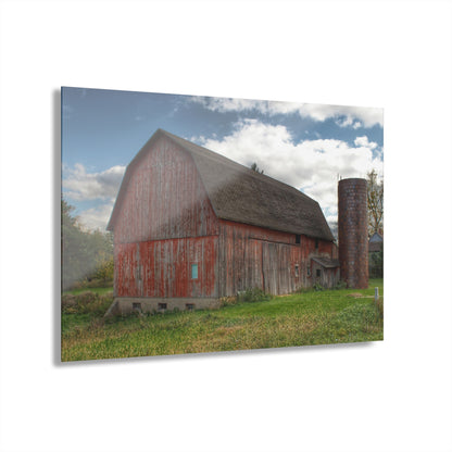 U R There Photography Baldwin Road Red Rustic Farmhouse Acrylic Wall Print