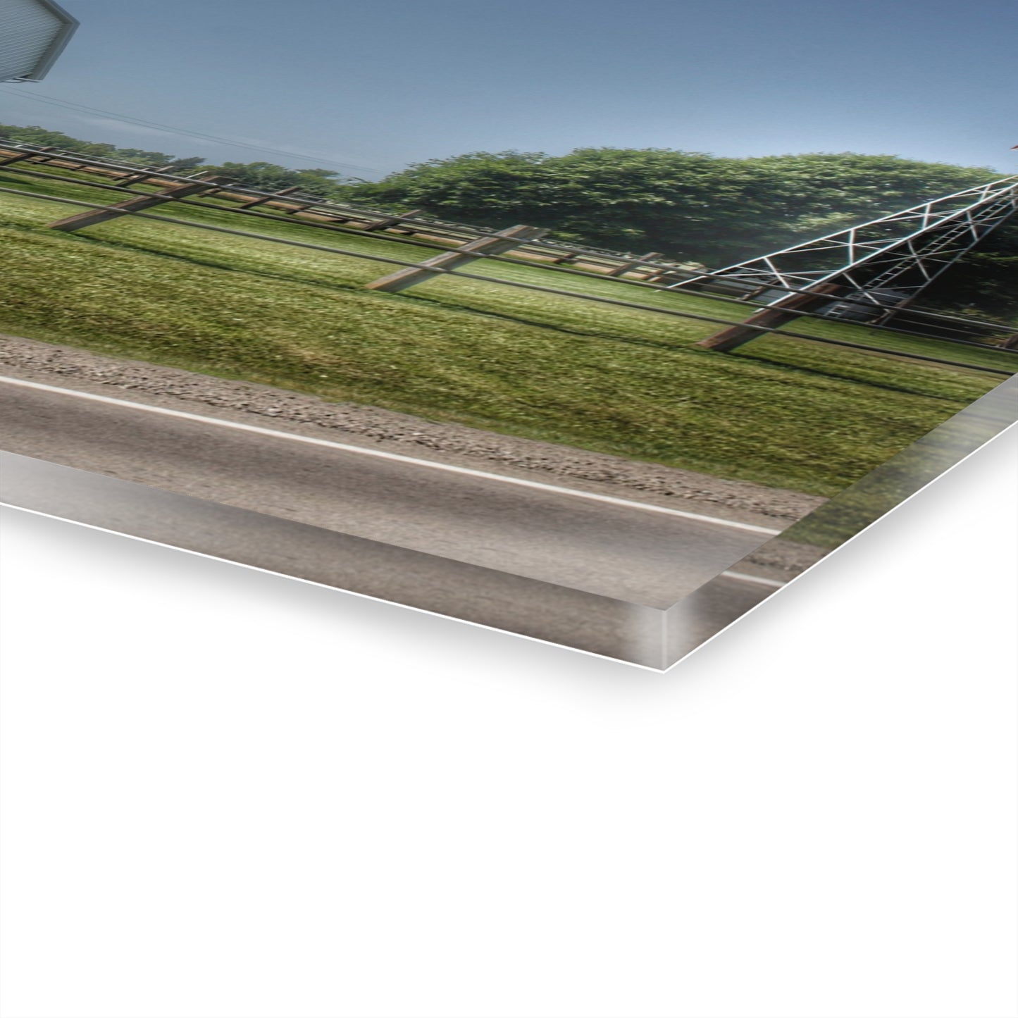 U R There Photography M-90 White and Windmill I Rustic Farmhouse Acrylic Wall Print