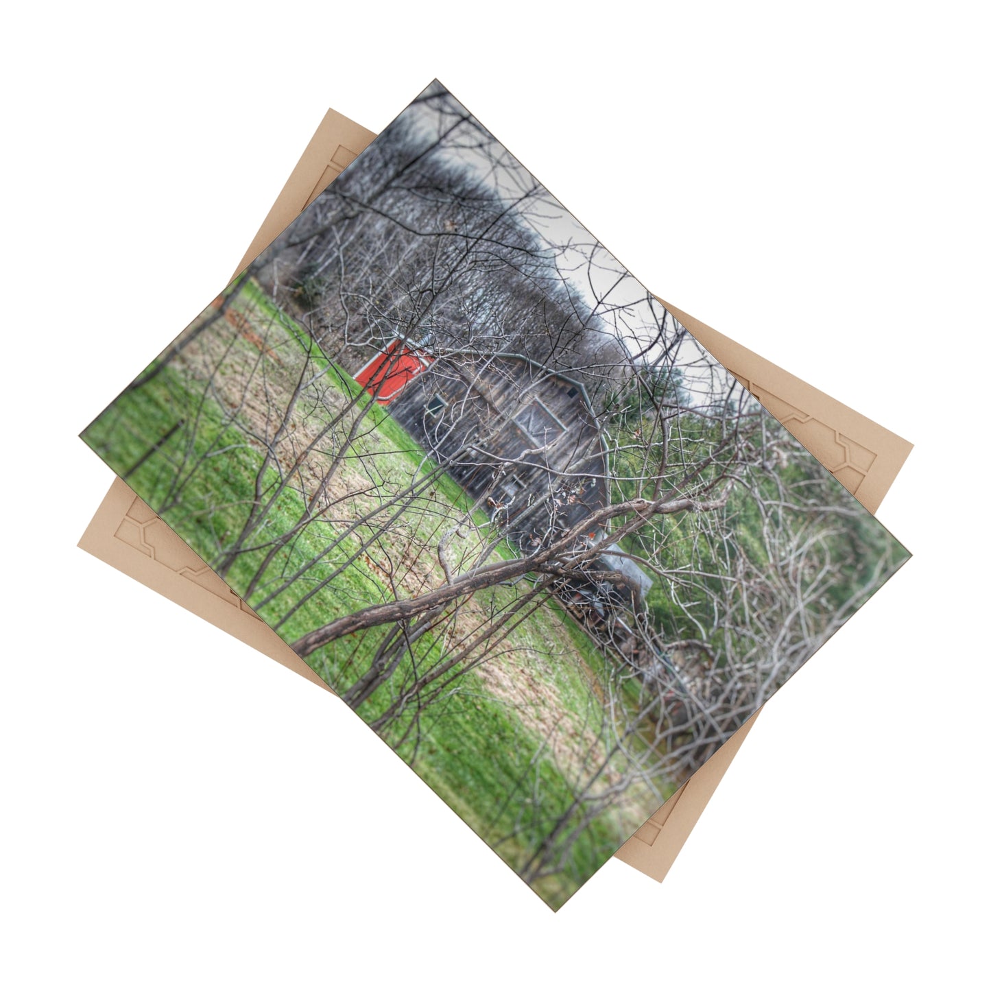 U R There Photography Hidden Capac Grey Rustic Farmhouse Decorative Ceramic Tile