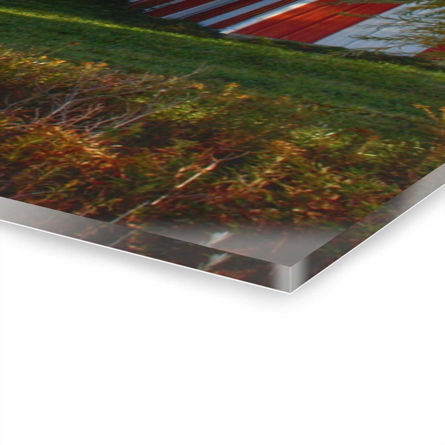 U R There Photography Maynard Road Reds Rustic Farmhouse Acrylic Wall Print