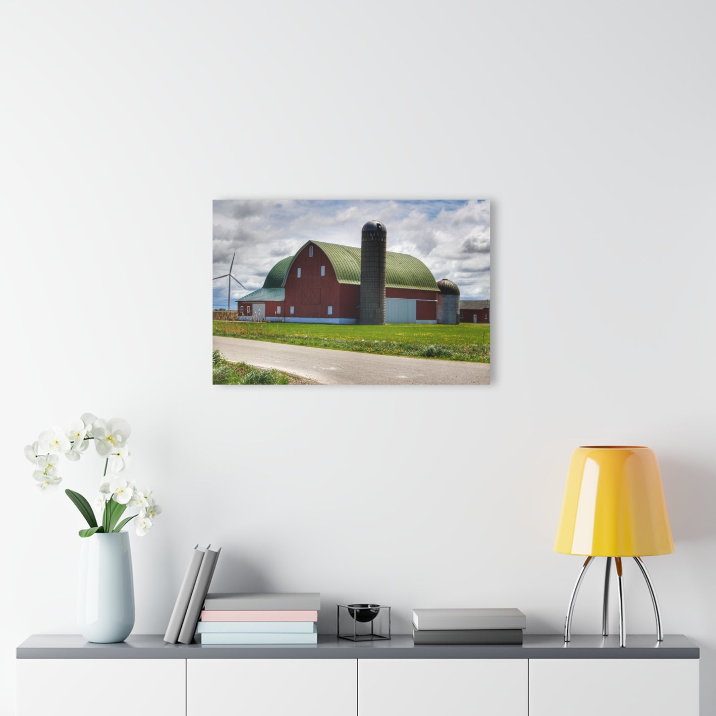 U R There Photography Rescue Road Red Rustic Farmhouse Acrylic Wall Print