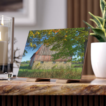 U R There Photography Byington Road Red I Rustic Farmhouse Decorative Ceramic Tile