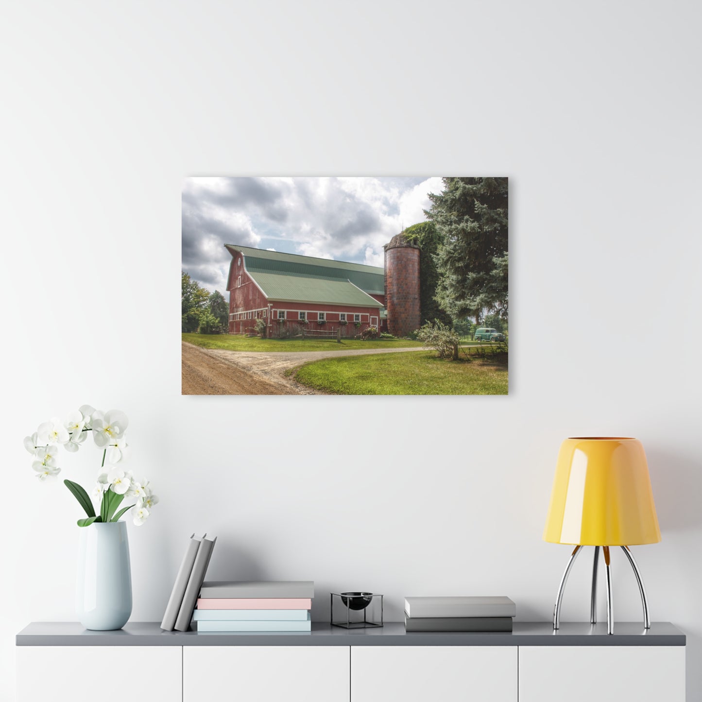 U R There Photography Metamora Country Red Rustic Farmhouse Acrylic Wall Print