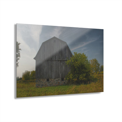 U R There Photography Cat Lake Grey I Rustic Farmhouse Acrylic Wall Print