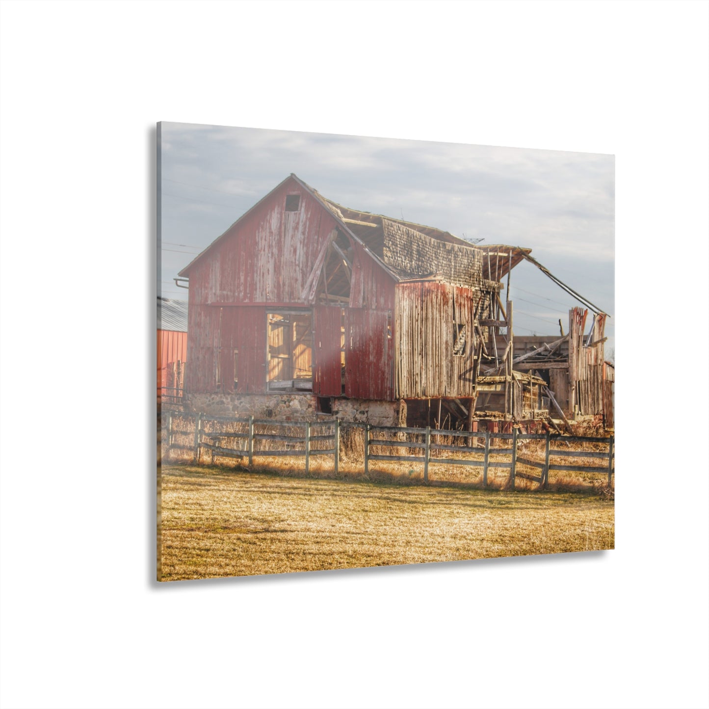 U R There Photography Irish Road Old Red Rustic Farmhouse Acrylic Wall Print