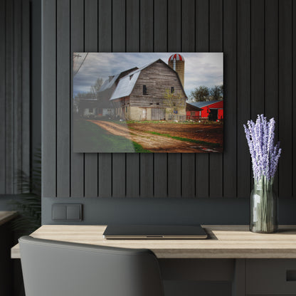 U R There Photography Murphy Lake Road Grey l Rustic Farmhouse Acrylic Wall Print