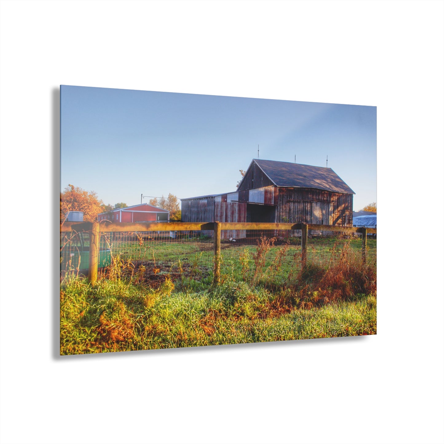 U R There Photography Hunters Creek Grey Saltbox Rustic Farmhouse Acrylic Wall Print
