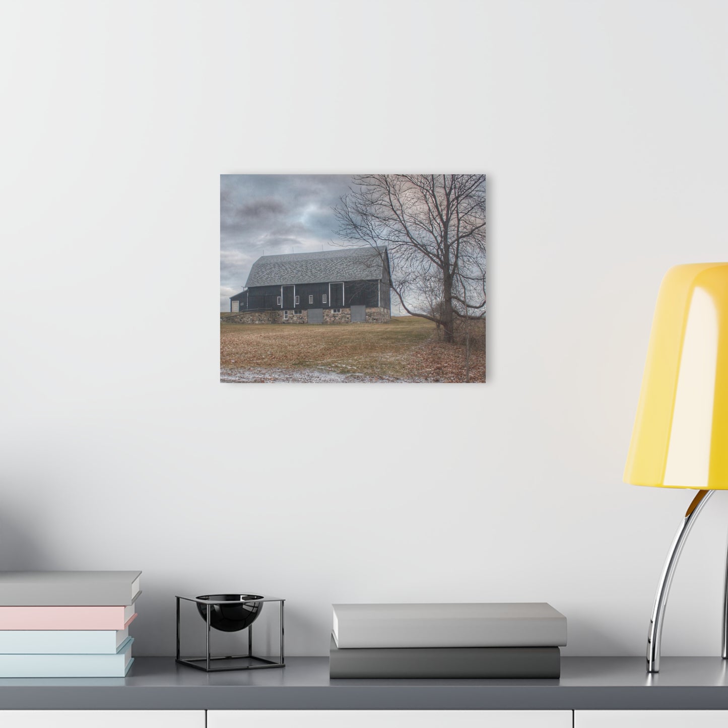 U R There Photography Attica Road Black Rustic Farmhouse Acrylic Wall Print