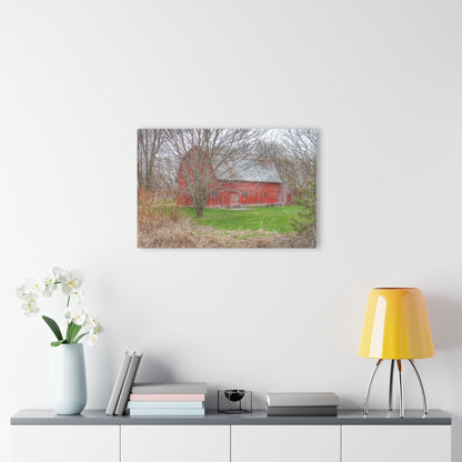 U R There Photography Dodge Road Rusted Red Rustic Farmhouse Acrylic Wall Print