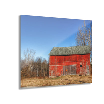 U R There Photography Vernor Road Red Rustic Farmhouse Acrylic Wall Print