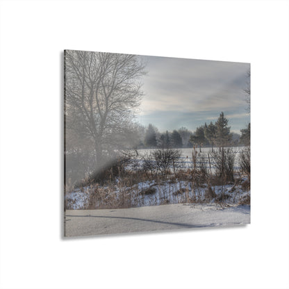 U R There Photography Winter in Mayfield Rustic Farmhouse Acrylic Wall Print