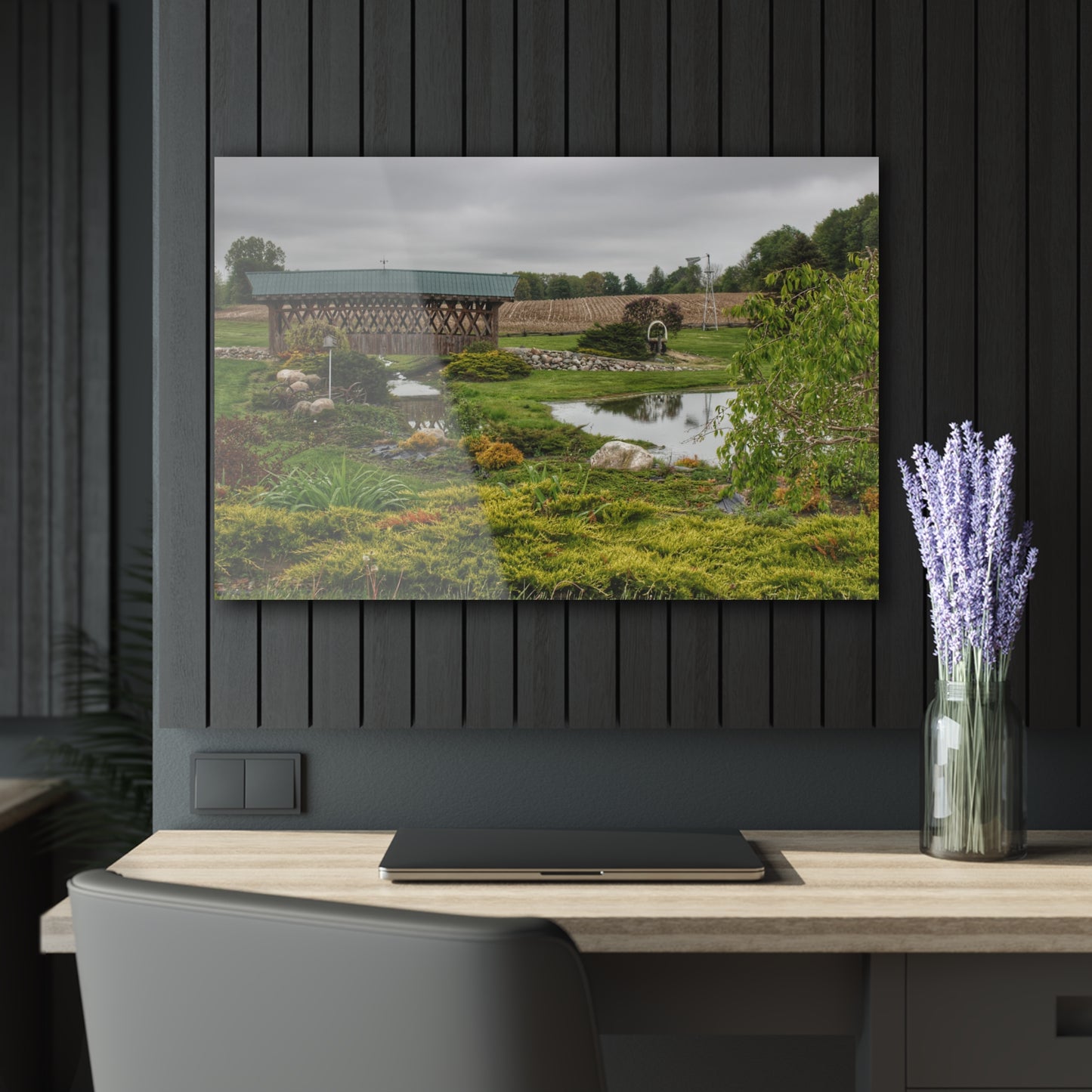 U R There Photography Bridge of Summer Road II Rustic Farmhouse Acrylic Wall Print
